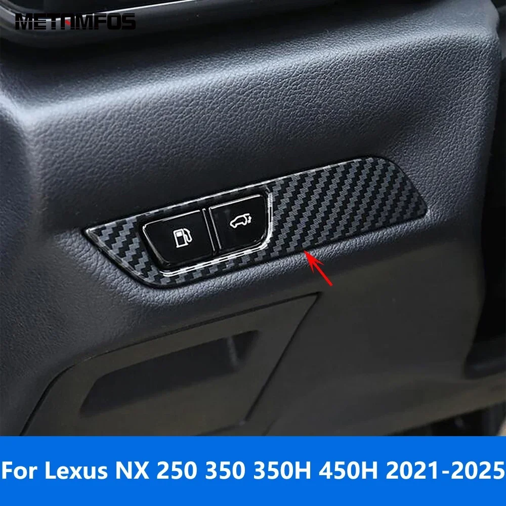Head Light Lamp Adjustment Switch Cover Trim For Lexus NX 250 350 350H 450H 2021-2025 2026 Carbon Fiber Interior Accessories