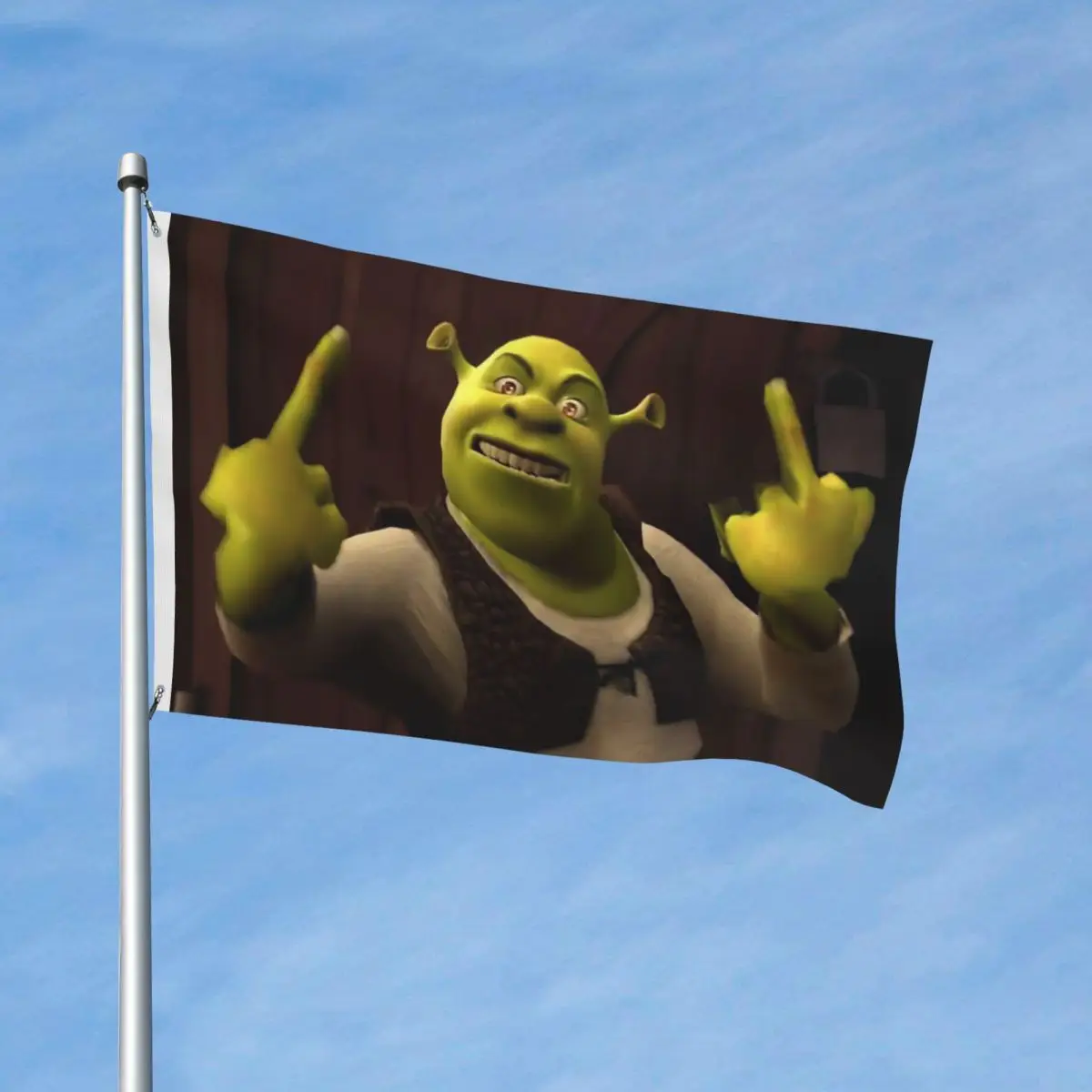 Shreks Friendly Hand Gesture Flag Double Sided Indoor Outdoor Banner 2 Grommets Hanging Decoration