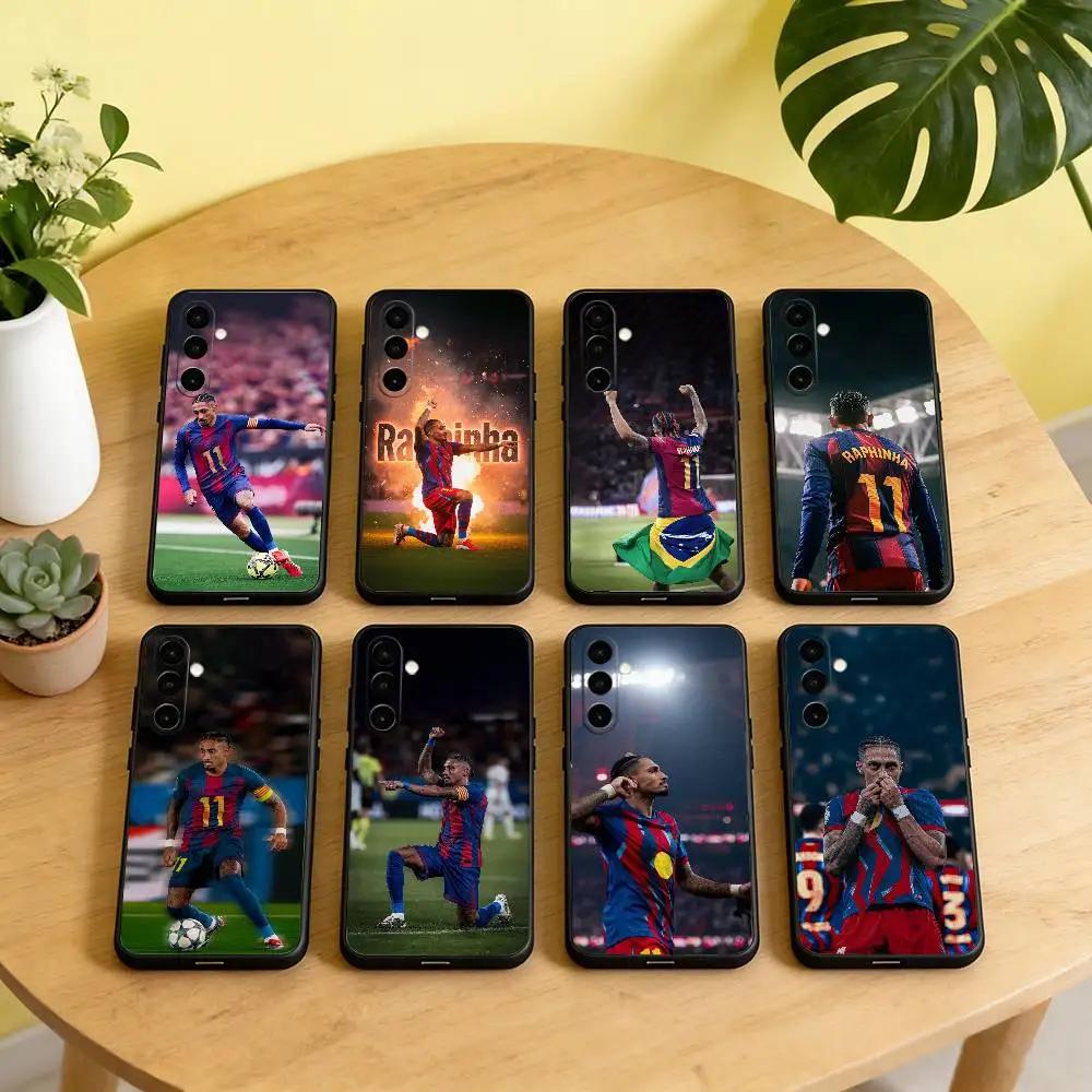 R-Raphinhas 11 Football Phone Case Black Silicone Soft For Samsung Galaxy A73,A72,A71,A70,A53,A52,A51