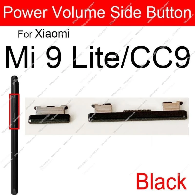 Power Volume Side Button For Xiaomi Mi 9 Pro 9SE CC9 CC9e 9T Pro A3 Volume Control & Power Switch Side Key For Redmi K20 Pro