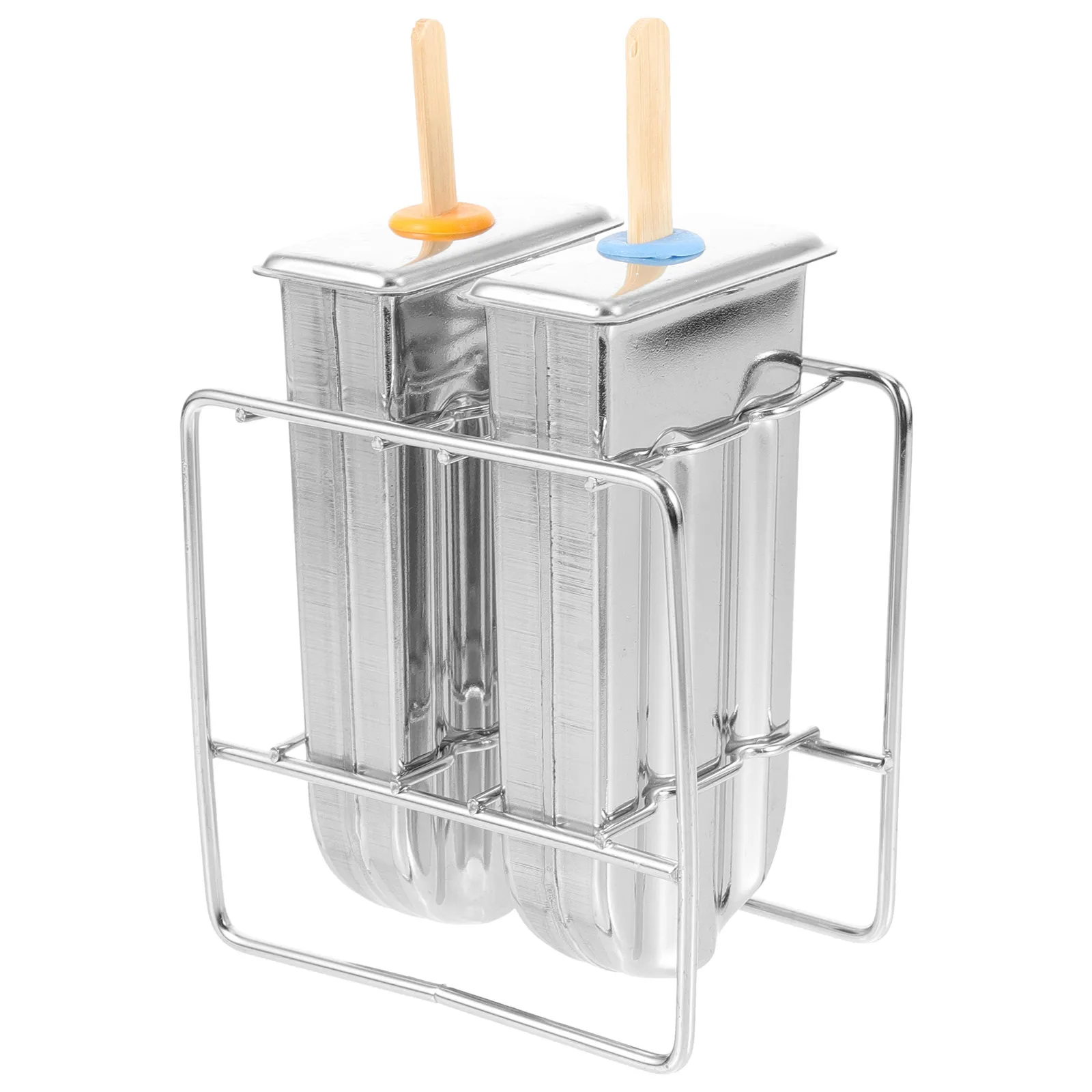 

1Set Ice Cream Mold Stainless Steel Homemade Ice Pop Maker Easy Clean Reusable DIY Ice Cream Making Box Holders