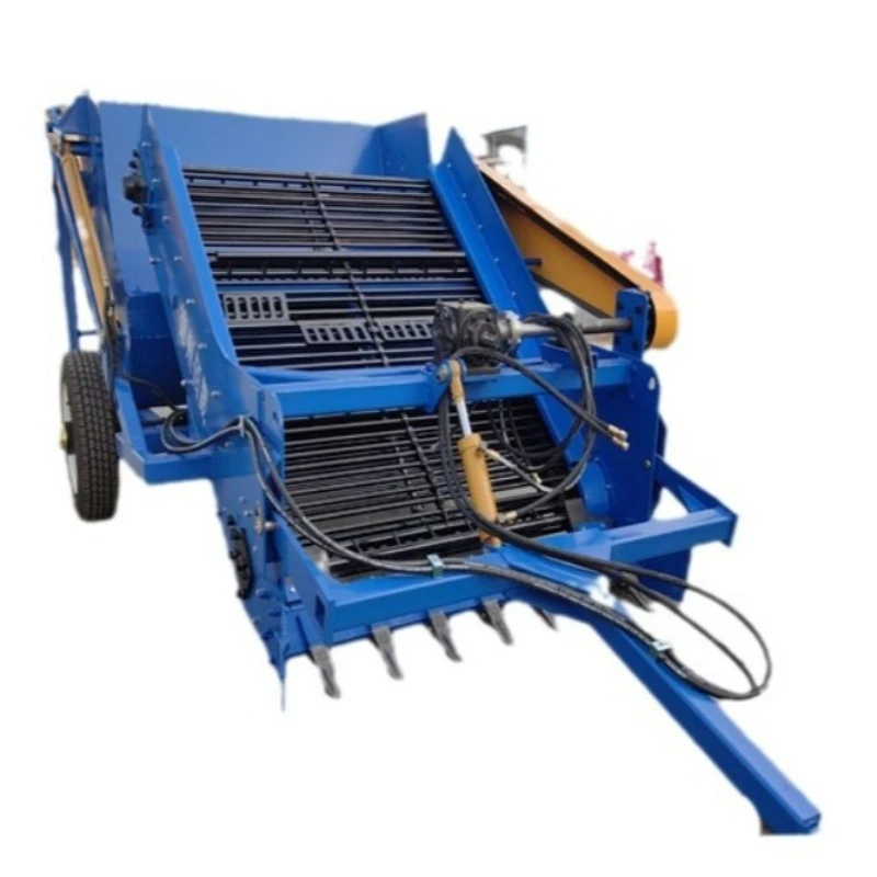 Large tractive farmland stone picker, picking up sand and gravel bricks with a width of 2 meters, picking up and cleaning