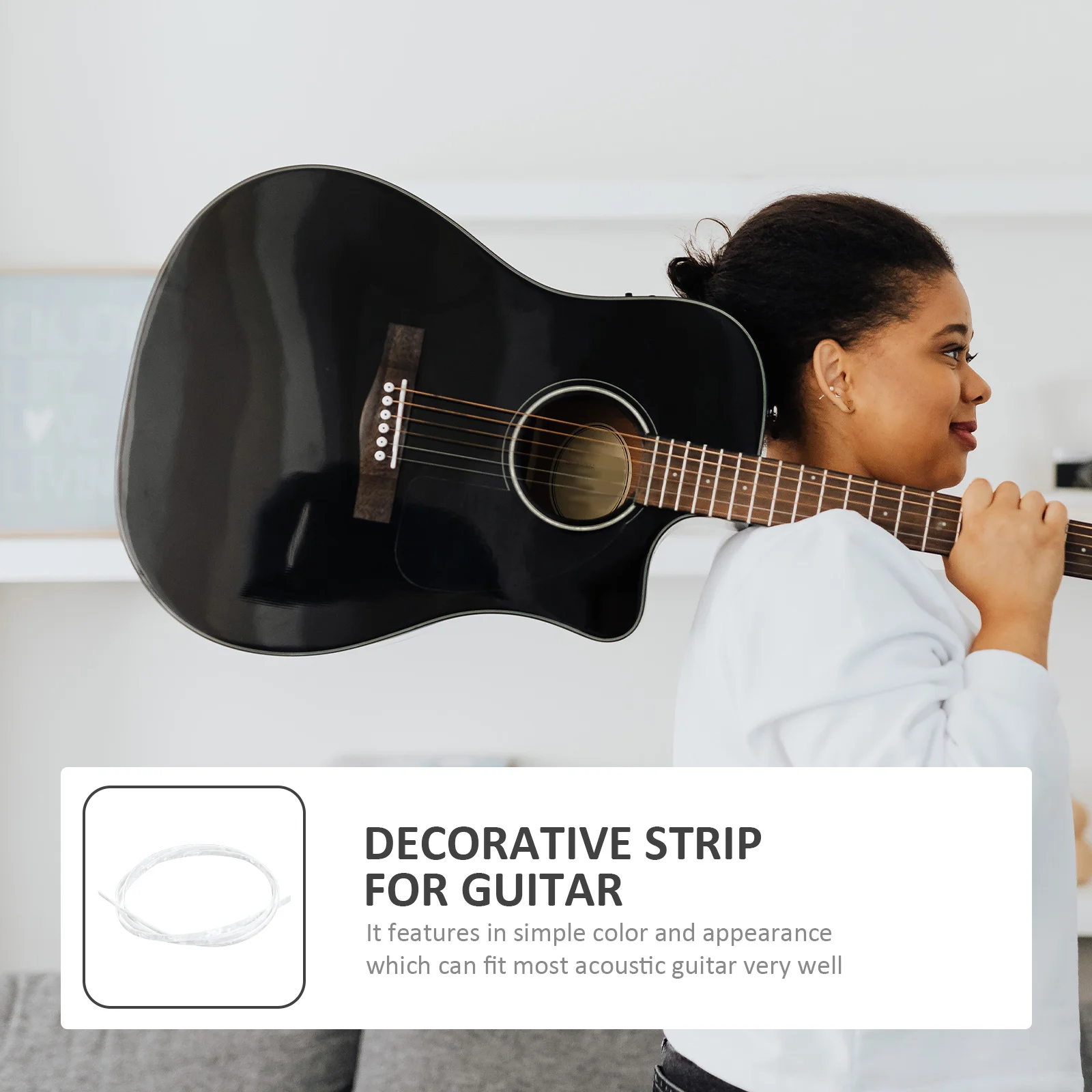 

Guitar Purfling Inlay Strips Fashionable Decorative Accessory Extend Service Life Simple Design Acoustic Guitar Binding Purfling