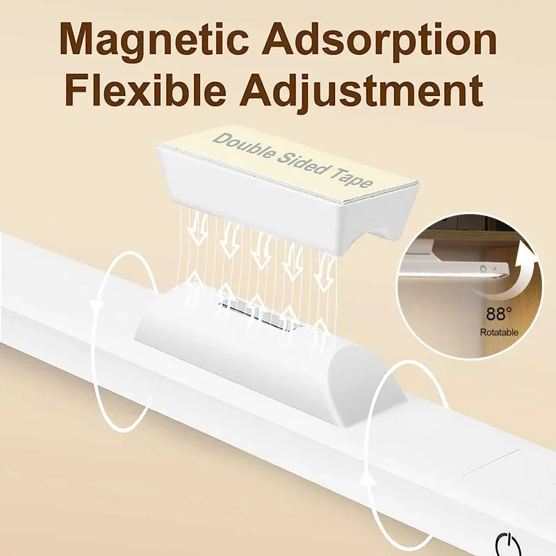 LED lampe de bureau USB Rechargeable lumière suspendue lampes de Table magnétiques télécommande gradation veilleuses armoire de lecture armoire