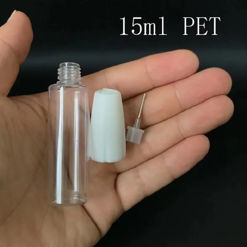 100Pcs 10ML 15ML Plastic Needle Dropper Bottle with Long Thin Needle Tip E Liquid Essential Oil Bottles view 5