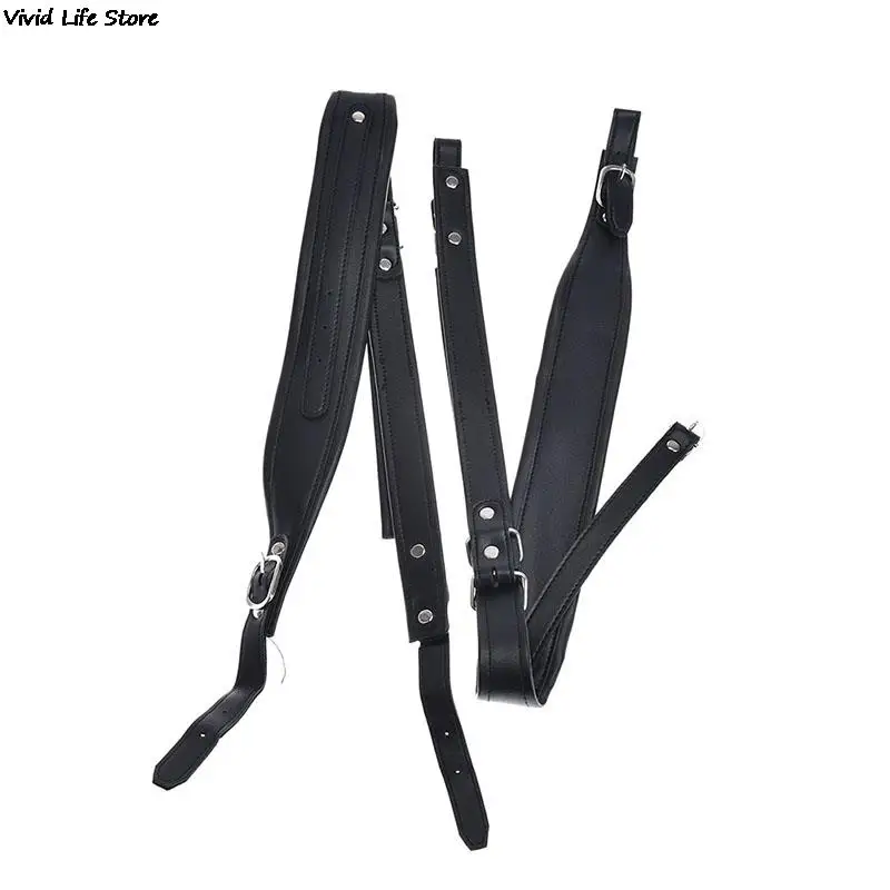 Adjustable Accordion Straps Black For PU Leather Shoulder Straps Harness 80-96-120 Bass Accordion Shoulder Straps