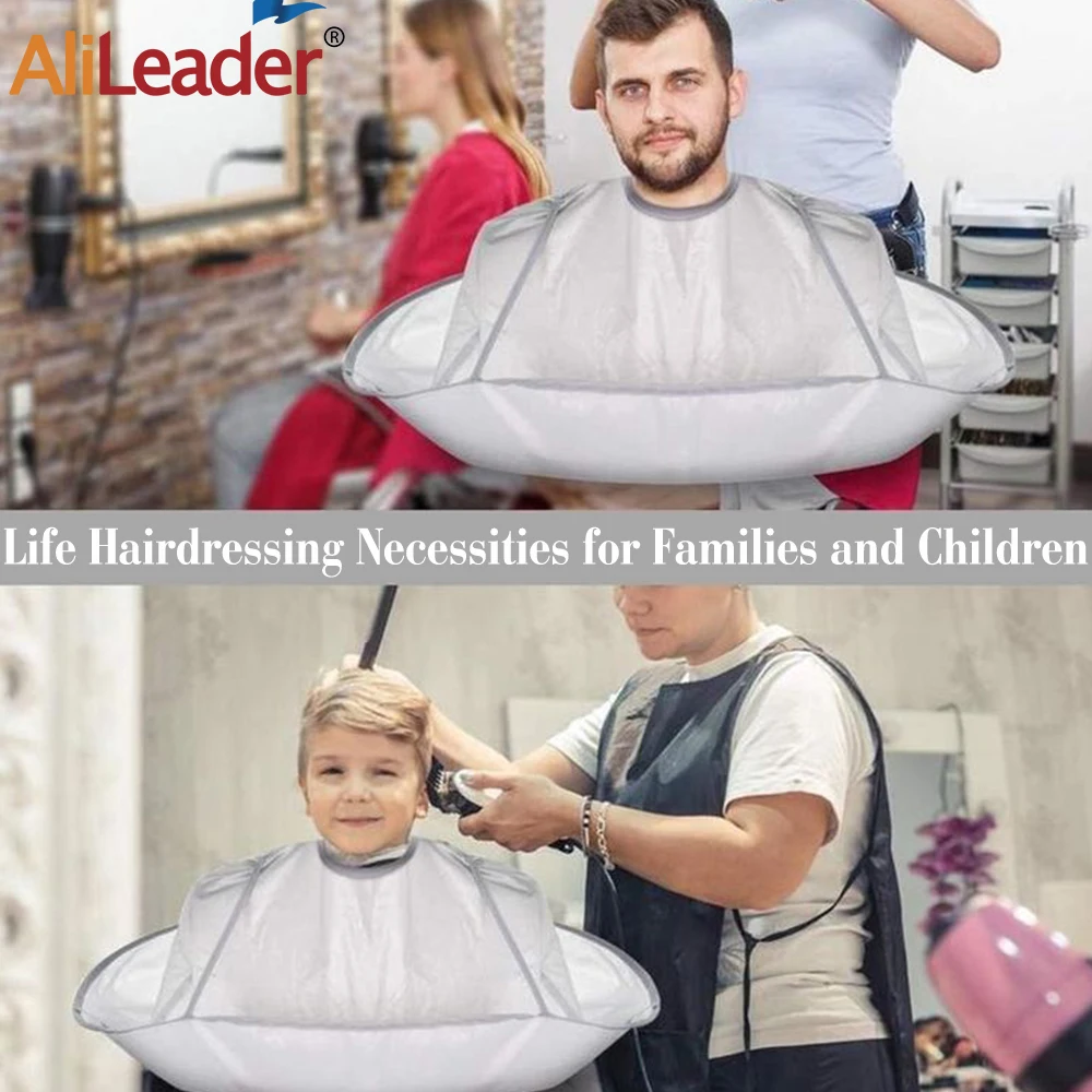 Capa para cortar cabelo para homens e mulheres Capas de barbeiro de salão profissional Manto de cabelo dobrável guarda-chuva de cabeleireiro Avental para adulto e criança