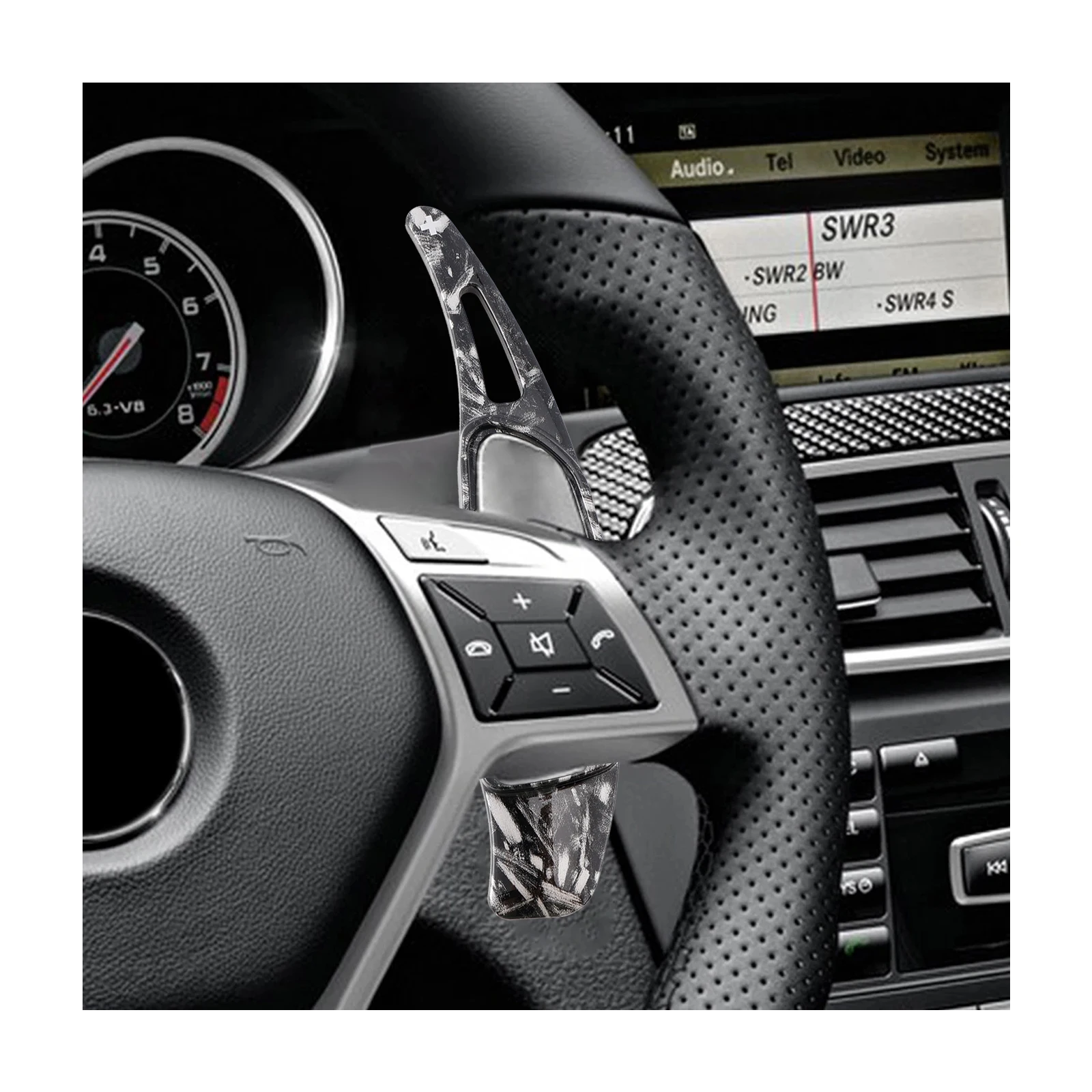 Darupsun Steering Wheel Paddle Shifter Extension for Mercedes Benz AMG C63 view 5