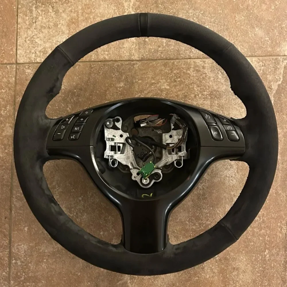 Funda de Volante Personalizada para Auto, en Gamuza, para BMW 330i, 540i, 525i, 530i, 330Ci, E46, M3, E39, Accesorios para Auto, Cosida a Mano