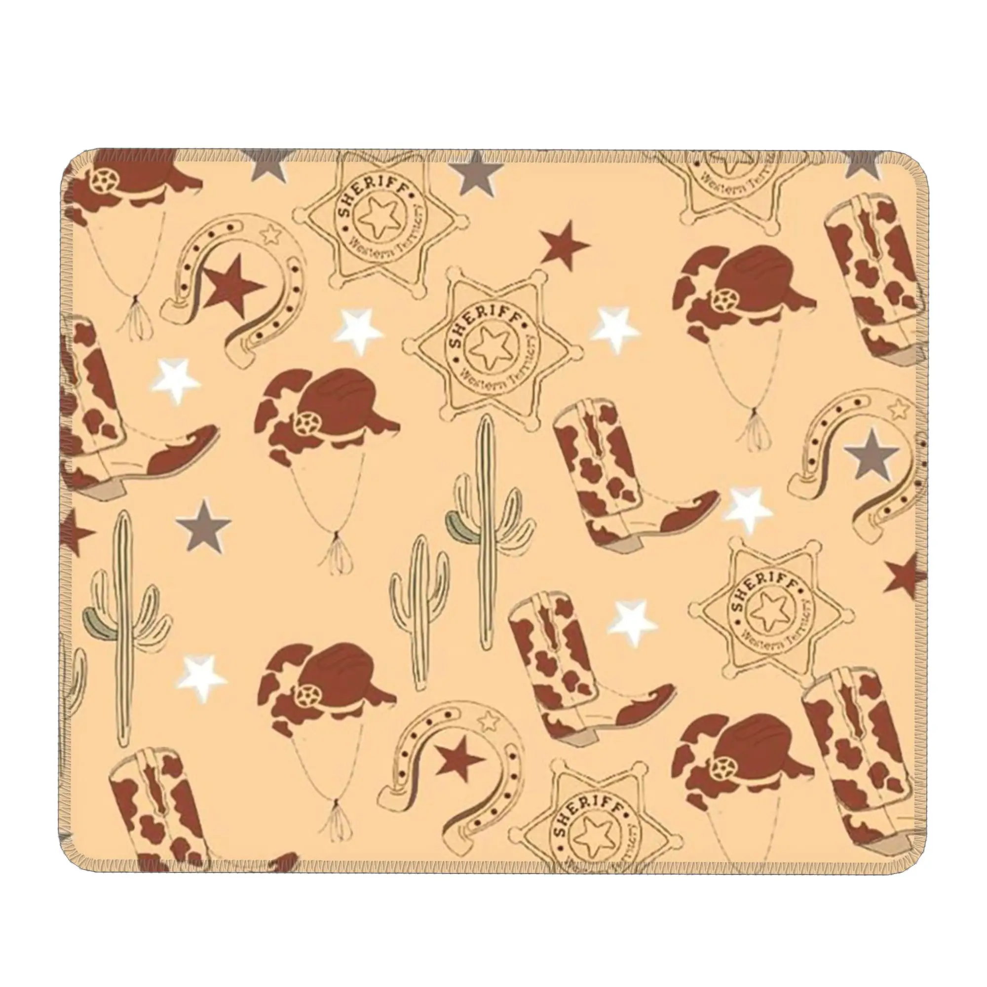 Vintage Western Cowboy Boot Mouse Pad Computer Keyboard Mouse Mat Gamer PC Laptop Desk Mat Office Table Mats