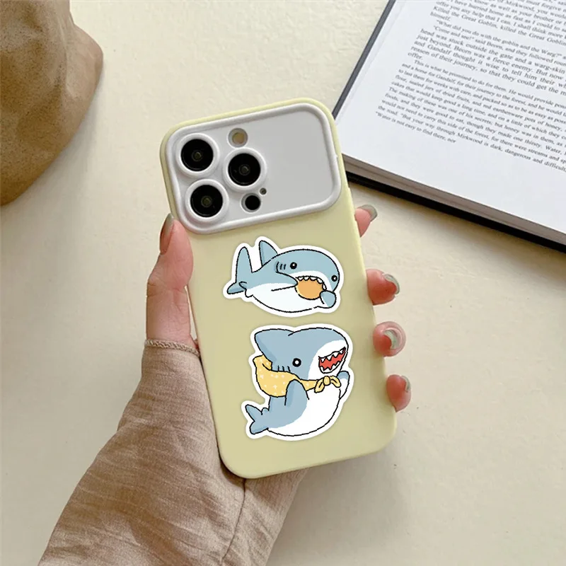 

10/50PCS Shark Meme Stickers Cute Animal Sticker Scrapbook Luggage Laptop Guitar Car Bike Skateboard Cartoon Decals Kids Toy