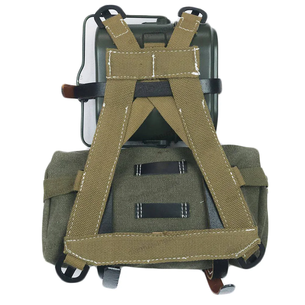 

WW2 German Field Kit A Frame Carrier Canvas Bag 3 in 1 Combo Set Military Vintage Reproduction Outdoor Camping Cookware