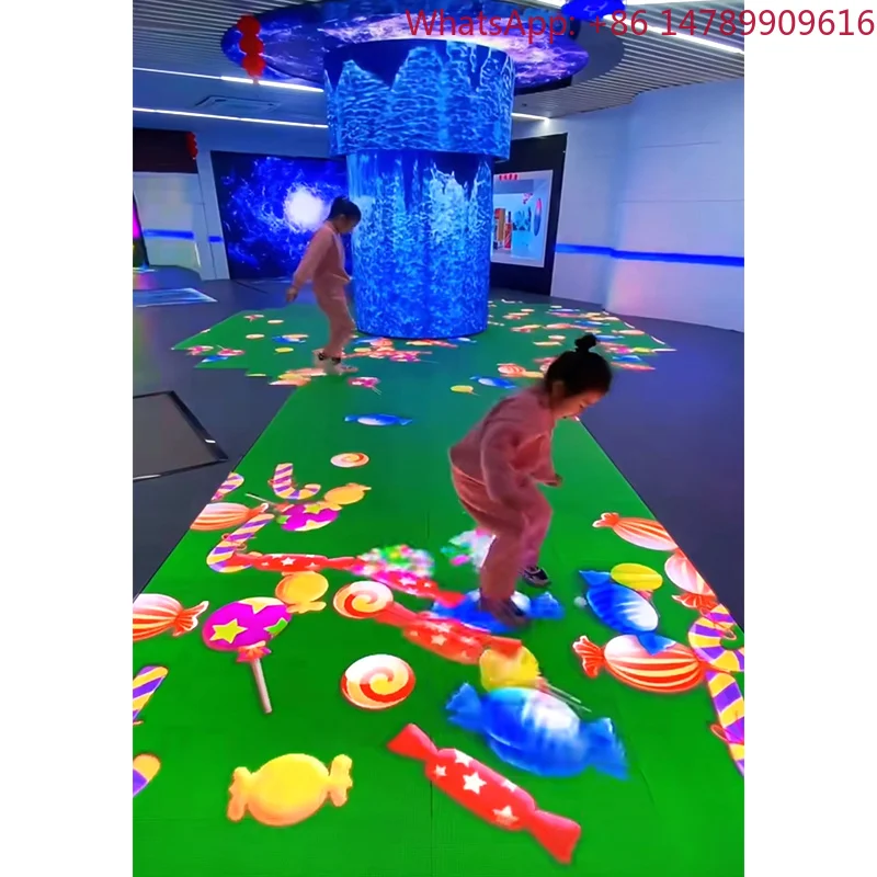 Customized Game Floor Interactive LED Stage Screen Interactive LED Floor Display ScreenHigh Refresh RateHeavy-dutyFootTraffic