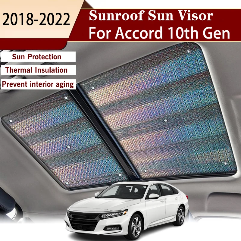 For Honda Accord 10th Gen 2018 2019 2020 2021 2022 Accessories Interior Sunshades Sunroof Sunshade Sun Visor Anti-ultraviolet