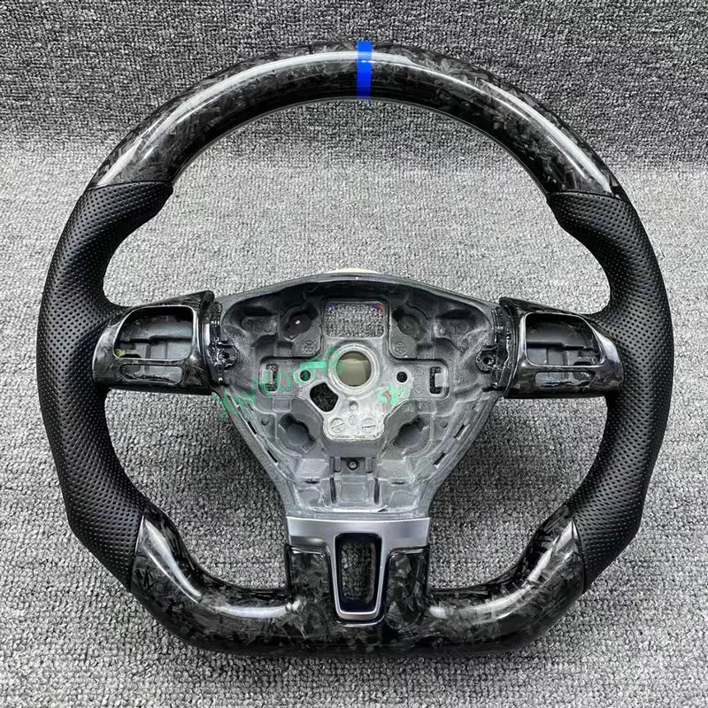 For VW Volkswagen Golf 6/Scirocco/Magotan/Passat/SAGITAR (With Paddle Shifter Holes) 100% Real Carbon Fiber Steering Wheel