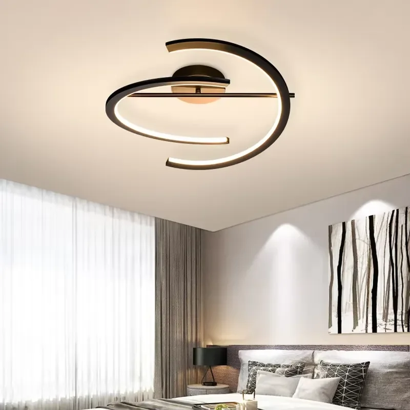 Modern Minimalist Ceiling Light Adjustable PC Metal LED Fixture for Home Restaurant Commercial Space Lighting