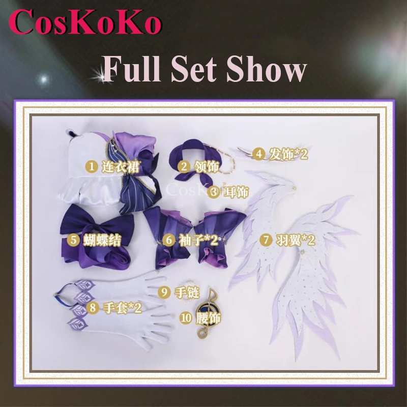 CosKocho-Robin Fantasia Cosplay, Jogo Honkai: Trilho Estrela, Doce lindo uniforme, Vestido, Festa de Halloween, Roupa de RPG, XS-XL, Novo