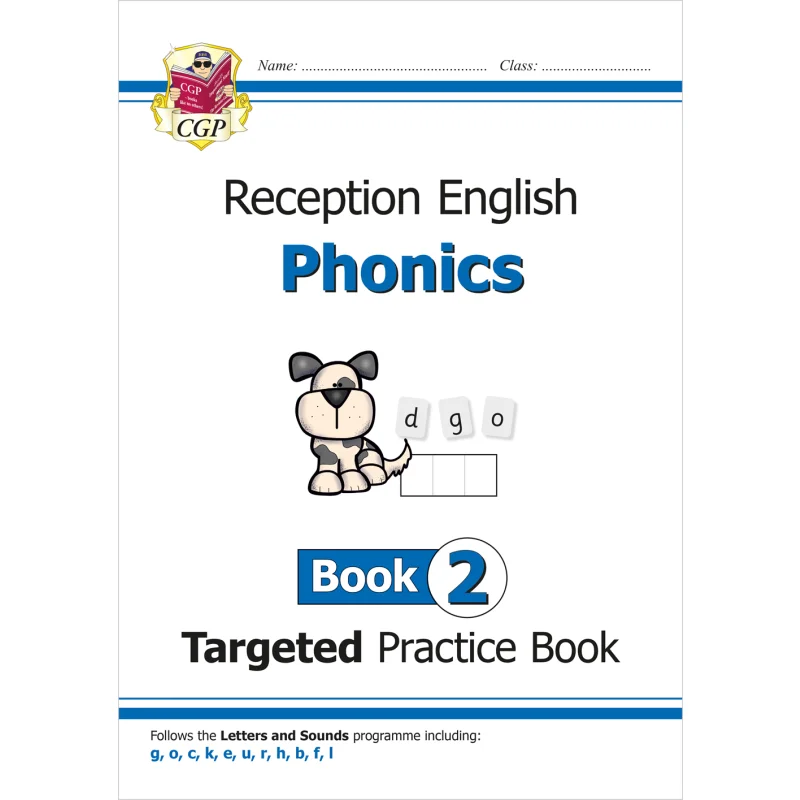 English Targeted Practice Book Phonics  Reception Book 2 CGP Books Coordination Group Publications 9781789080124 Book