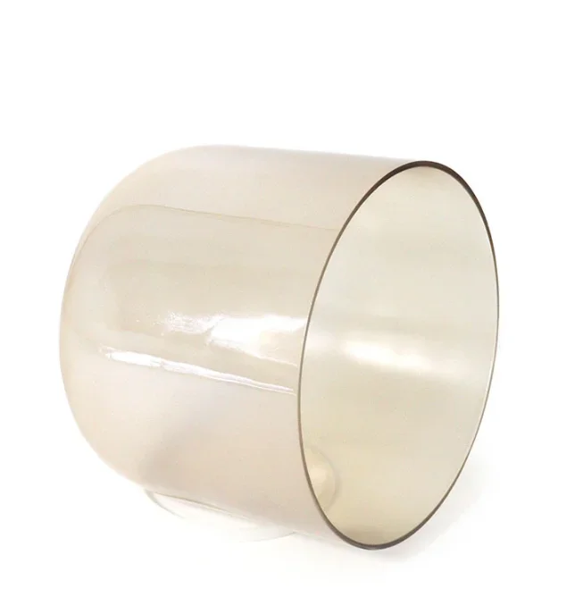 مجموعة وعاء الموسيقى الكريستالي الكوارتز سموكي مقاس 5 بوصات - 14 بوصة، تصميم الضوء الكوني، شفاء شقرا