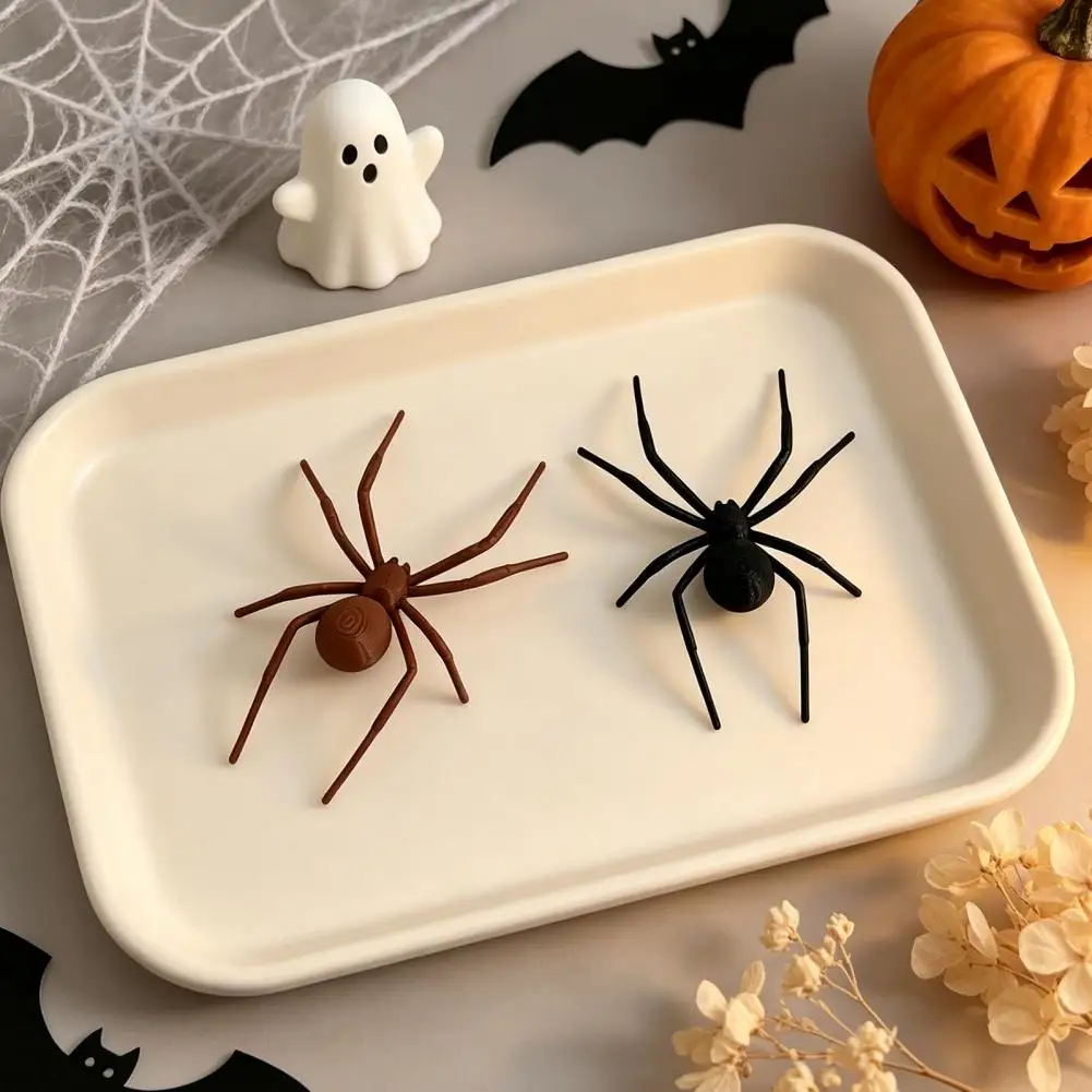 Realistic Spider Decor 2/4/8pcs 3d Spider Refrigerator Magnets Spider Decorative Magnets Halloween Party Magnetic for Metal