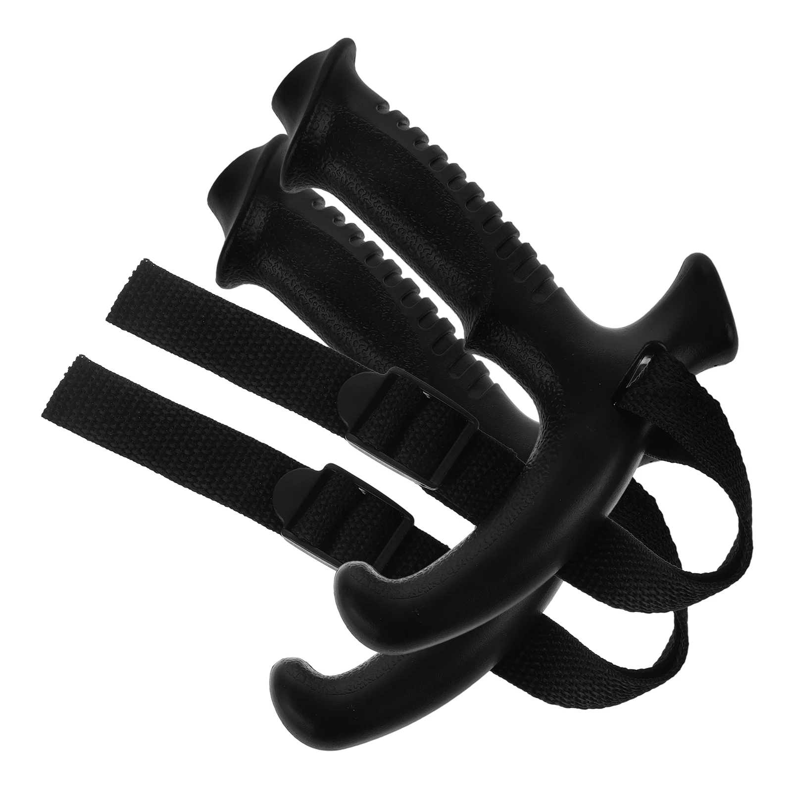 

2pcs Trekking Pole Handle Black T-Type Wrist Strap Walking Stick Parts Nonskid Grip Plastic Replacement Hiking Skiing Outdoor