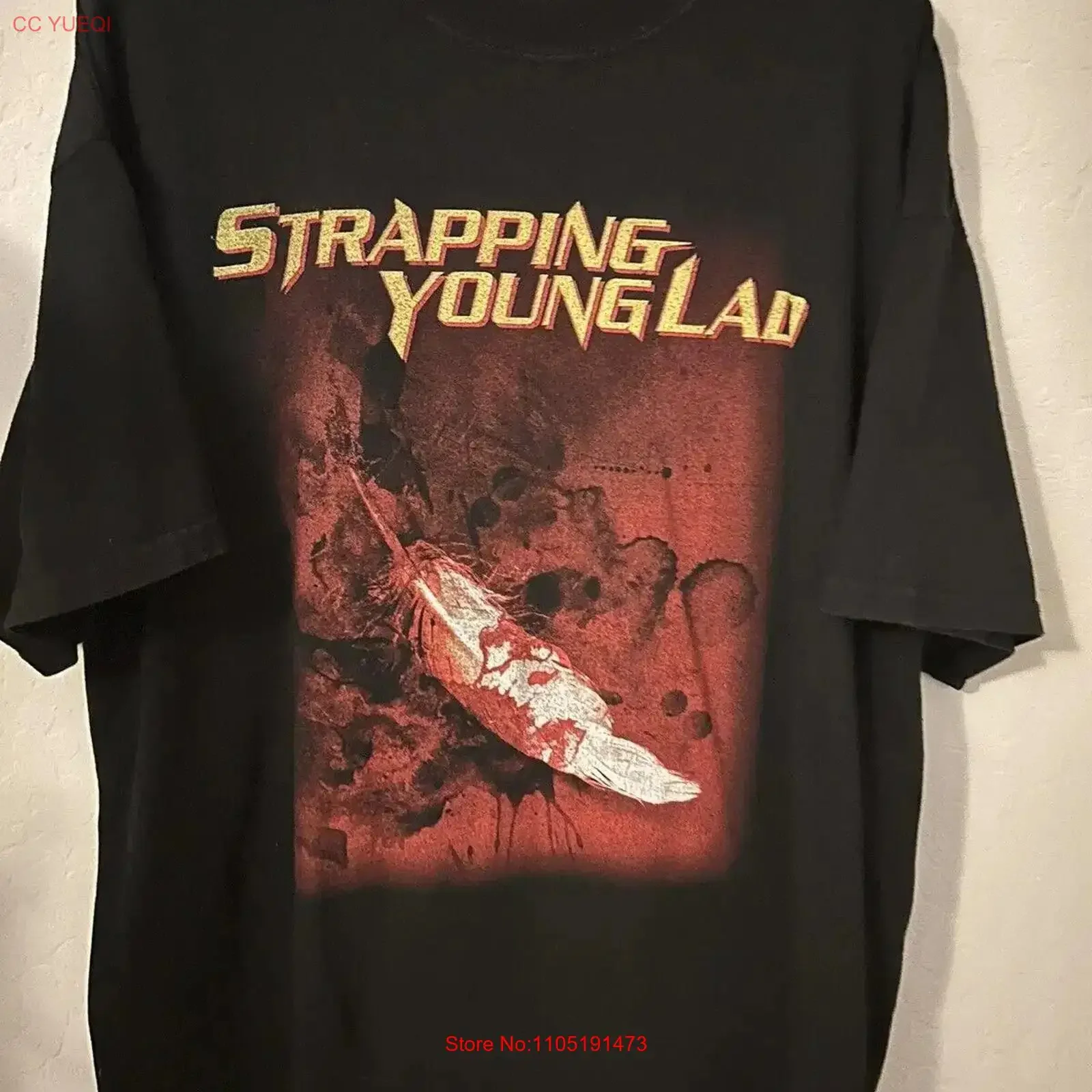 Strapping Young Lad T Shirt RARE vintage Washed homme Comfortable Casual Soft Stretched fashion Unisex graphic streetwear