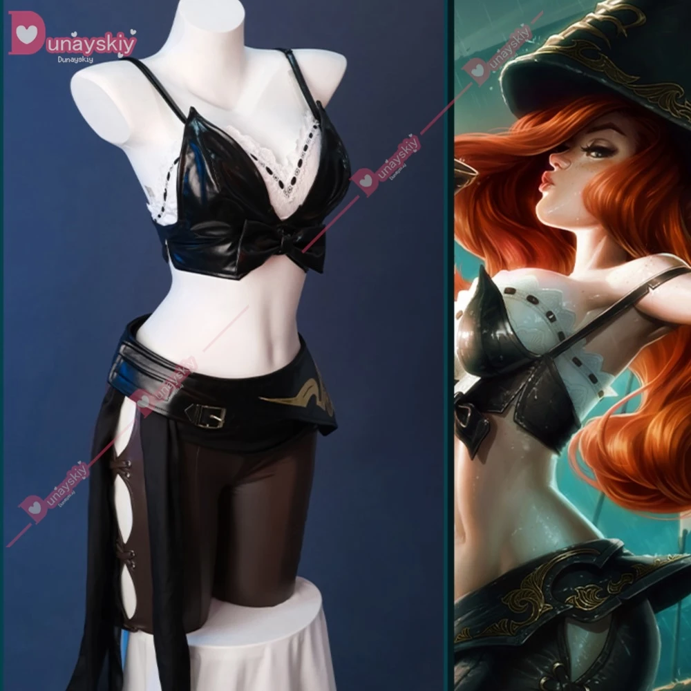 LOL Miss Fortune Cosplay Costume Game LOL The Bounty Miss Fortune Outfit Halloween Women Suit Champion Skin