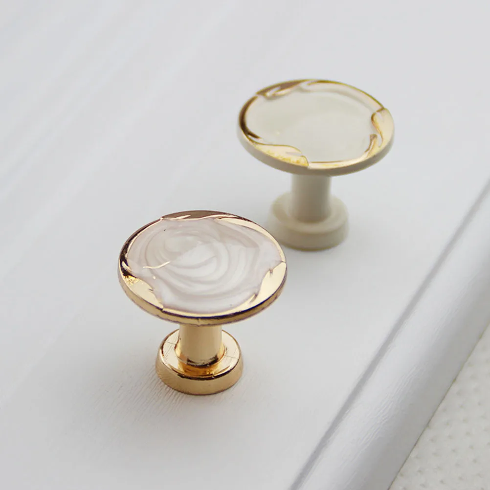 

4Pcs Ivory White Round Drawer Handle Zinc Alloy Durable Cabinet Pull Knobs for Furniture Door Dresser Cupboard