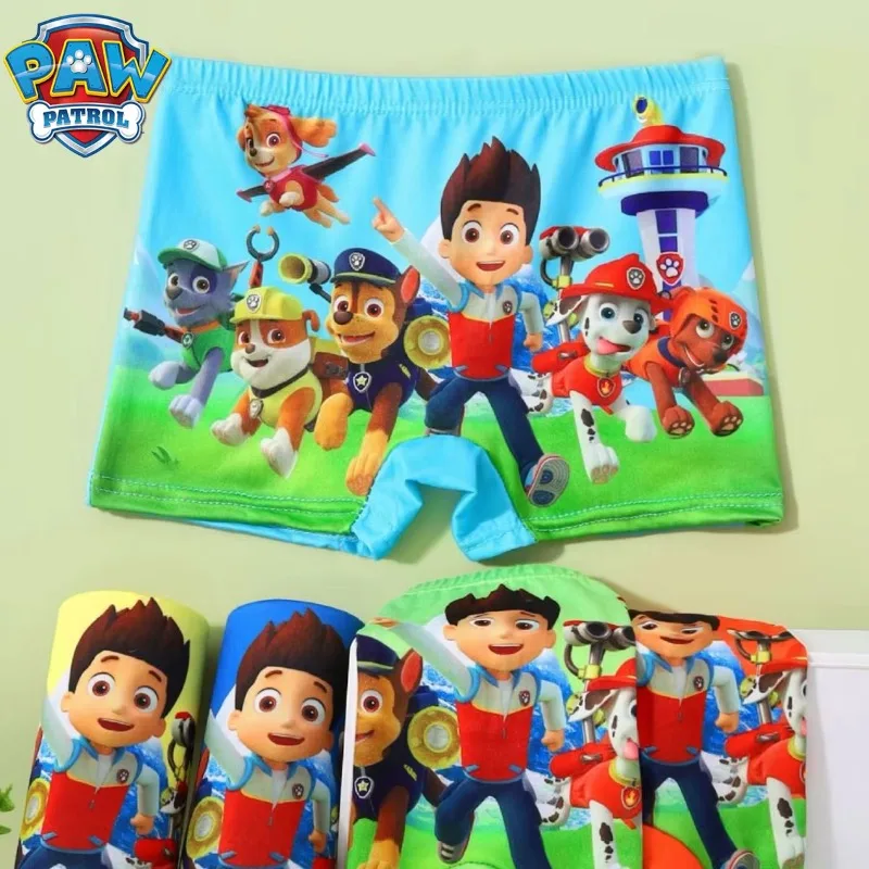 Ropa interior de dibujos animados de la patrulla canina aleatoria para niños, bóxer de Modal, calzoncillos para bebés, regalos de cumpleaños