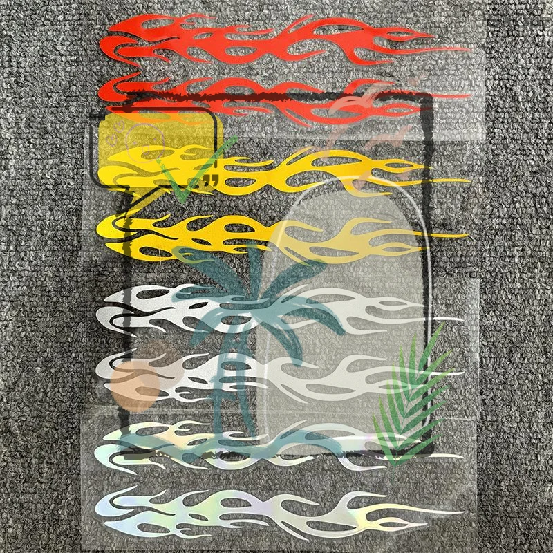 1Pair Flame Strips Car Stickers Auto Body Bumper Windows Motorcycle Laptop Walls Vinyl Film Decal Car Tuning Accessories