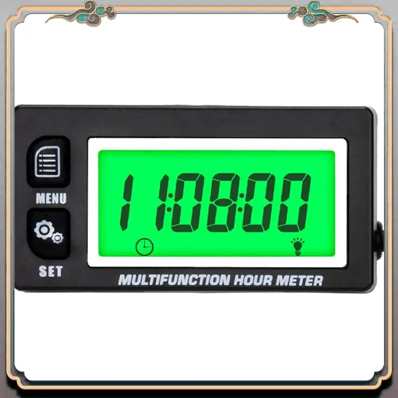 A73Q-LCD Digital Hourmeter Tachometer Replaceable Clock For Motorcycle ATV Marine Boat Engines