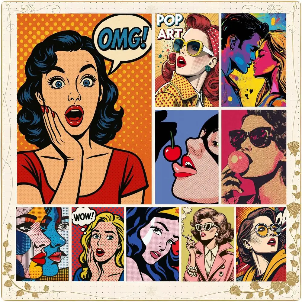 Artist Popart Roy Lichtenstein Poster Wall Art Painting for Living Room Interior Decor and Gift Options