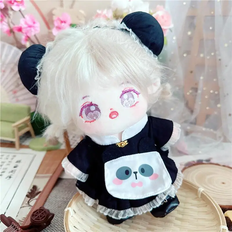 20CM Star Doll Clothes Normal Body Fat Body Naked Doll Panda Dress Up Cute Plush Dolls Accessories Kpop Idol Dolls Gift DIY Toys