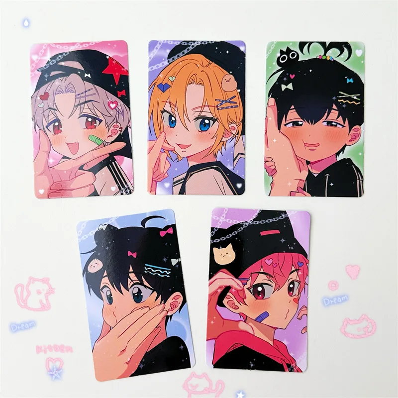 5Pcs/Set Kpop PLAVE Photocards Eunho Bamby Hamin Yejun Kawaii Selfie Postcards Two Sides Glossy Lomo Cards Fans Collection Gifts