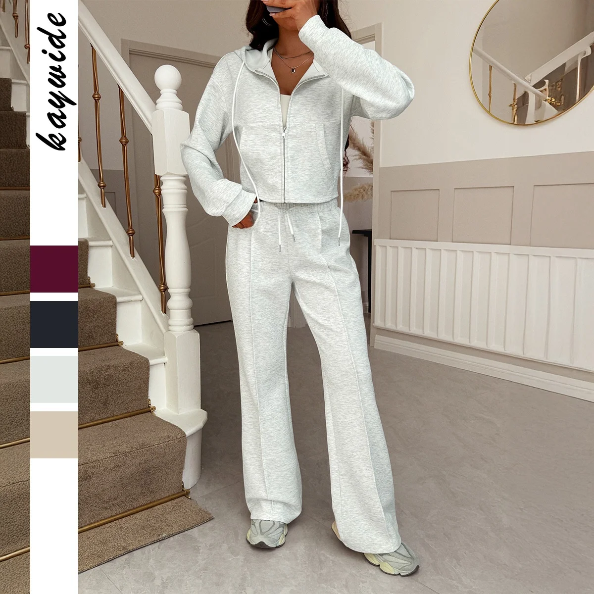 

Женская праздничная толстовка с капюшоном, повседневный комплект брюк, удобный модный наряд из двух предметов для отдыха и путешествий