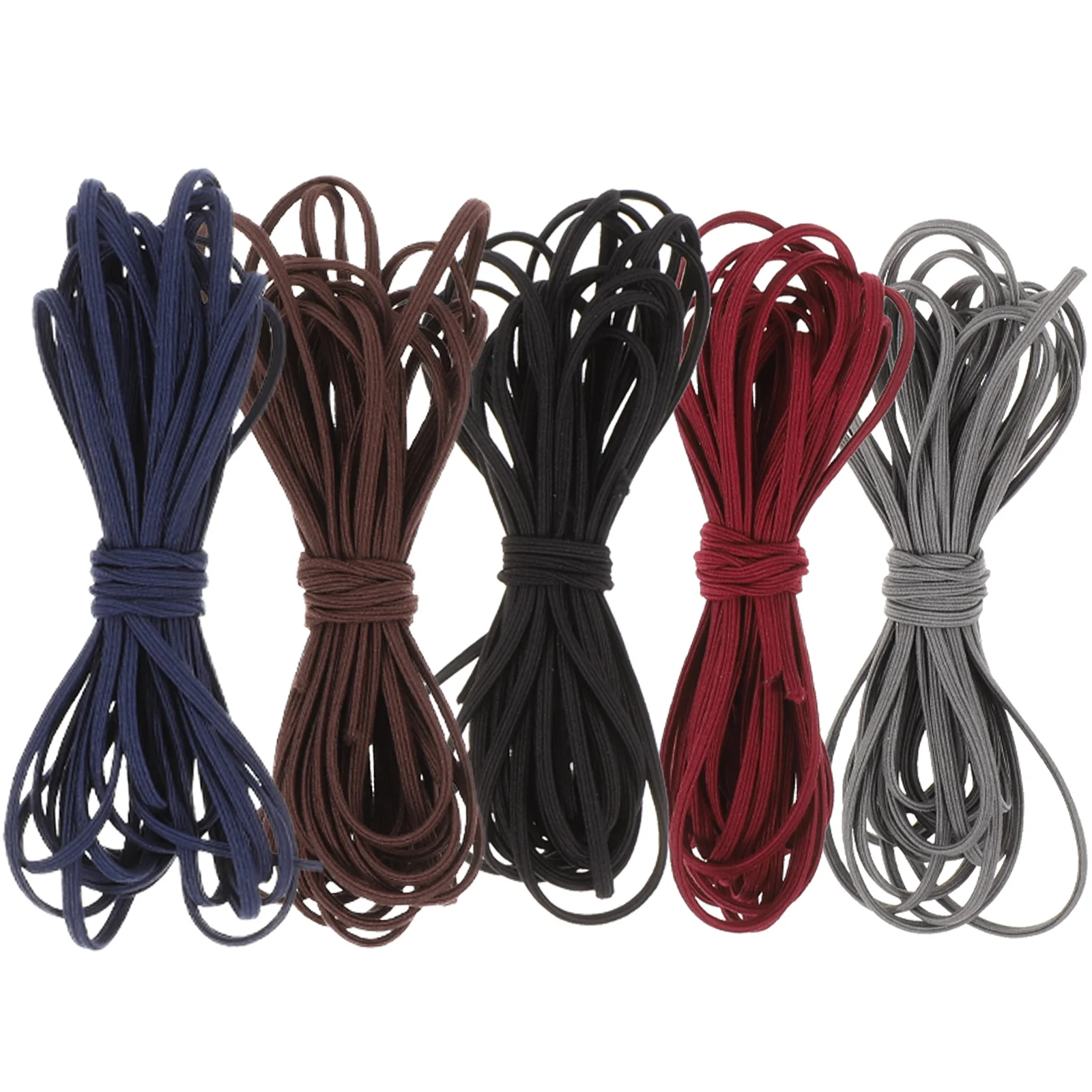 5 Pcs Elastic Thread Rubber Band Beading Cord Fabric Jewelry Making Stretch for Bracelet Cords Connecting DIY Hair Ribbons