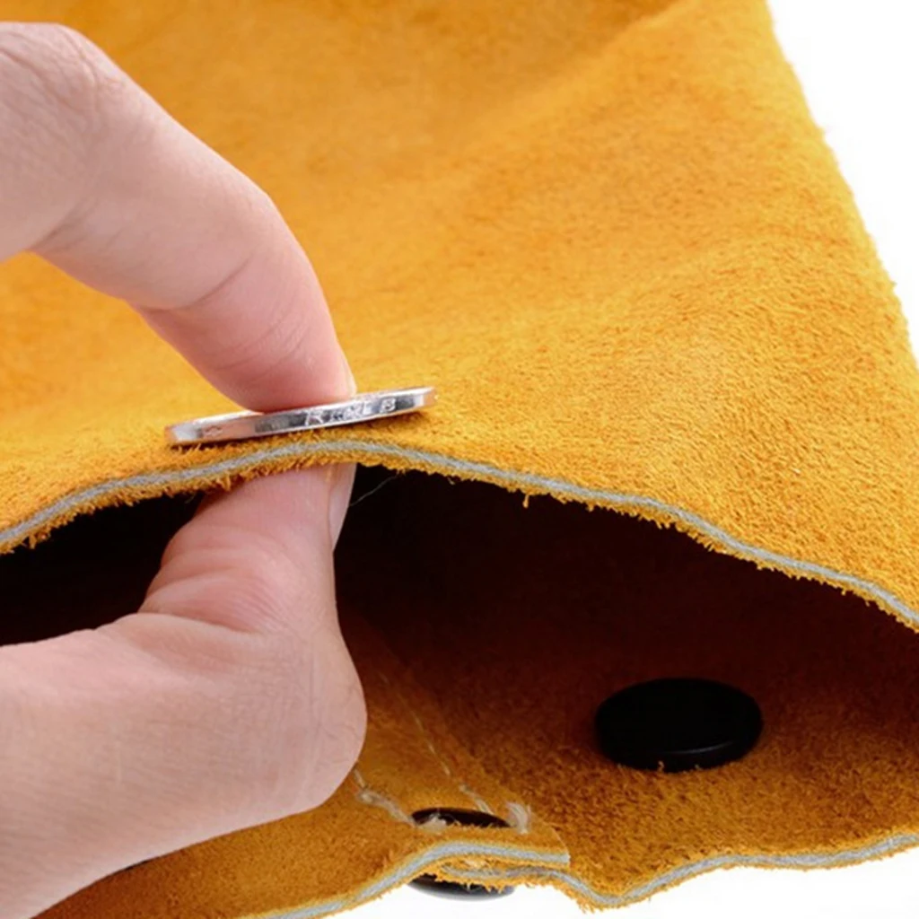 Welding Sleeves with Straps Made of retardant Cowhide Leather