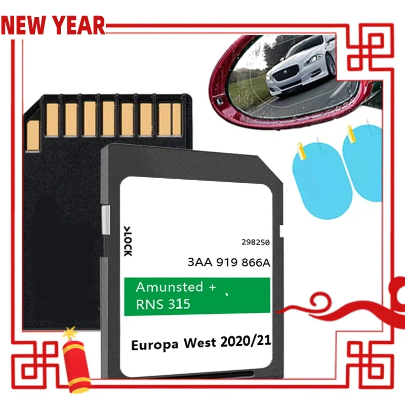 

SD Memory Card GPS for Skoda Fabia Roomster Octavia Superb Rapid Vehicle RNS 315 Navigation System 3AA 919 866A Europe UK Maps