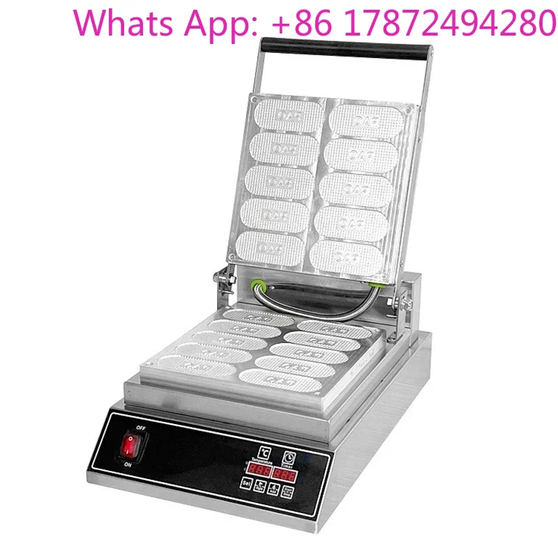 

110V-240V 1500W Adjustable Thermostat Cookie Maker Machine 10Pcs Electric Commercial Or Household Biscuits Maker