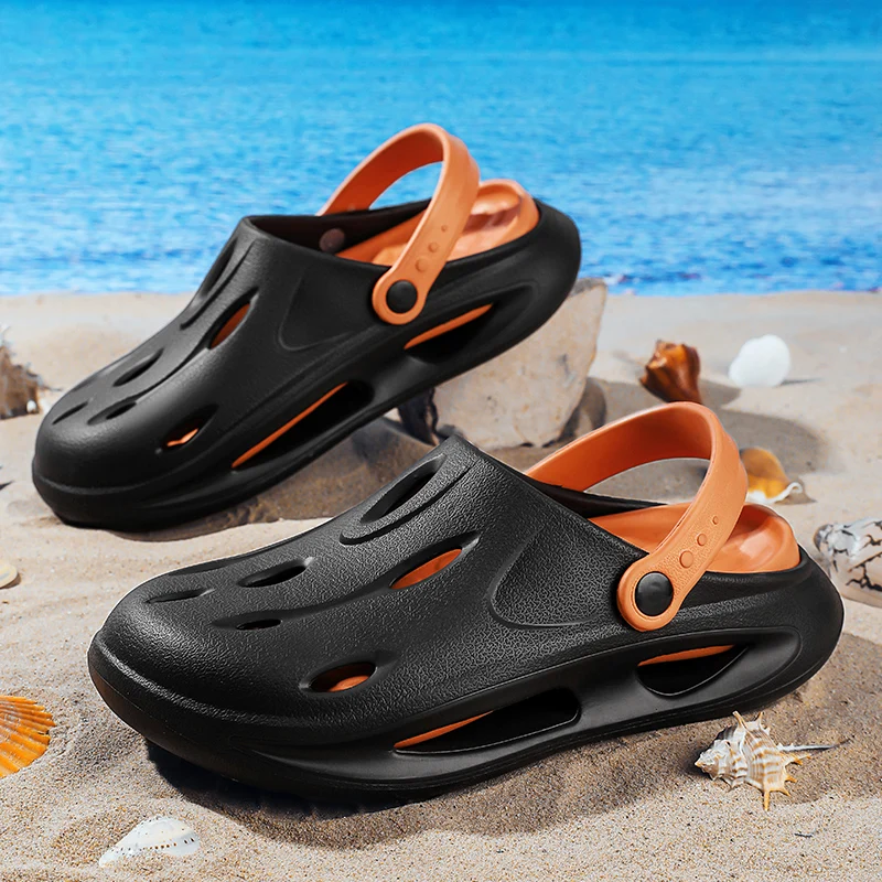 

2025 Summer Clogs Man Fashion Comfort Men's Garden Shoes Outdoor Non-Slip Beach Sandals Men Platform Sandals sandalias hombre