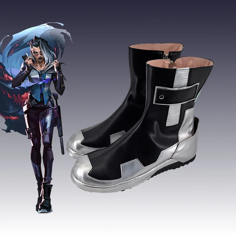 Fade cosplay sapatos jogo valorant botas role play botas de desempenho para meninas femininas