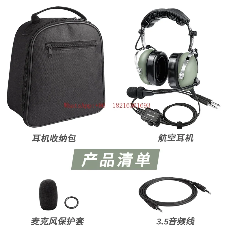 Limited Offer Military Enthusiast Aviation Noise Cancelling Headphones 172 Pilot Headset