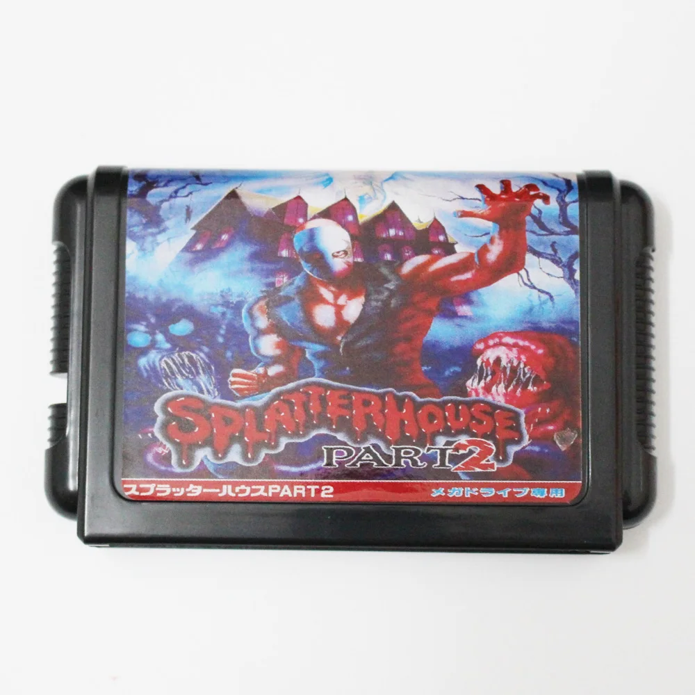 Splatterhouse parte 2 cartão de jogo MD de 16 bits para consoles Sega MegaDrive Genesis de 16 bits