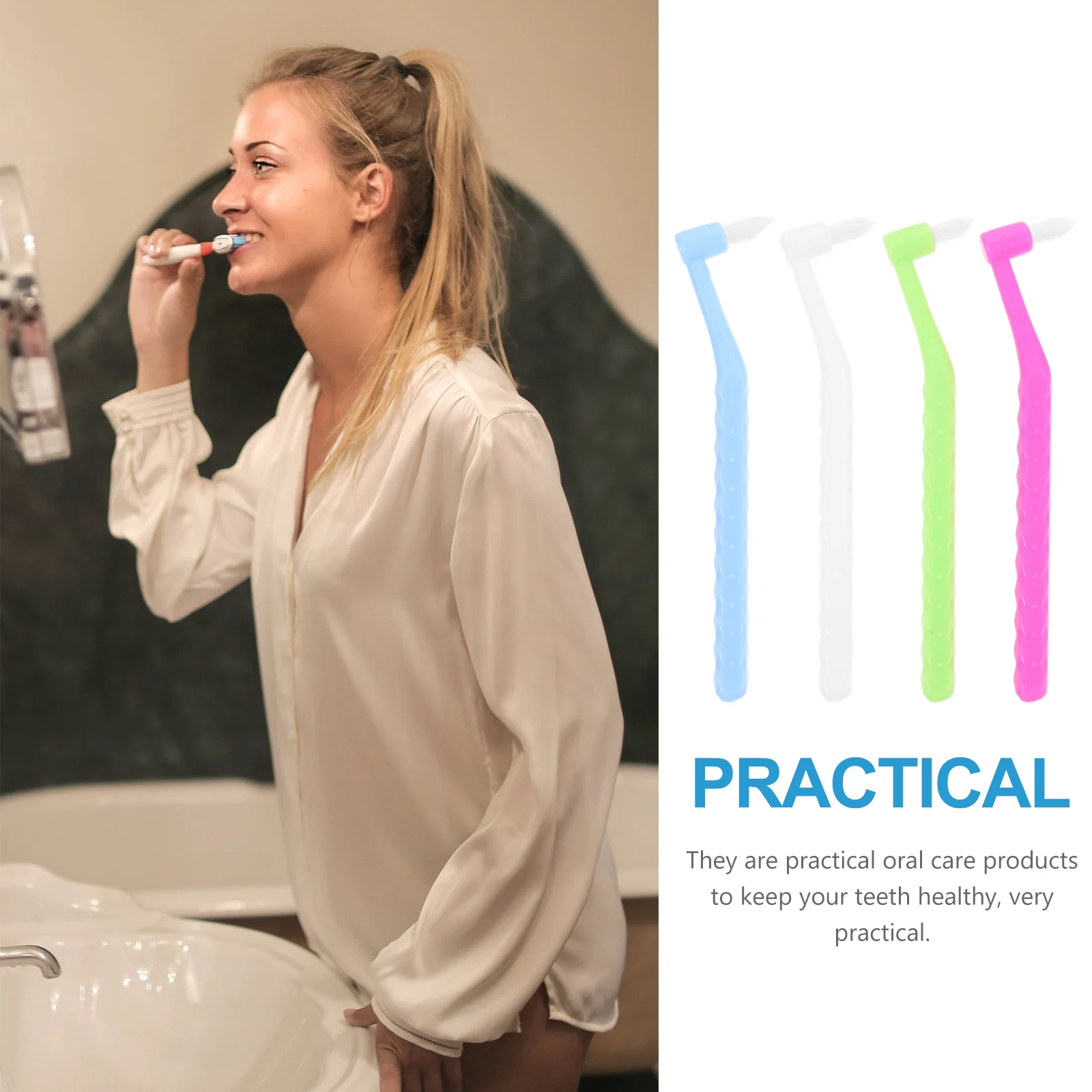 

4Pcs Orthodontic Interdental Brushes Effective Teeth Gap Cleaner Reduces Calculus Bad Breath Portable Manual Tool for Family