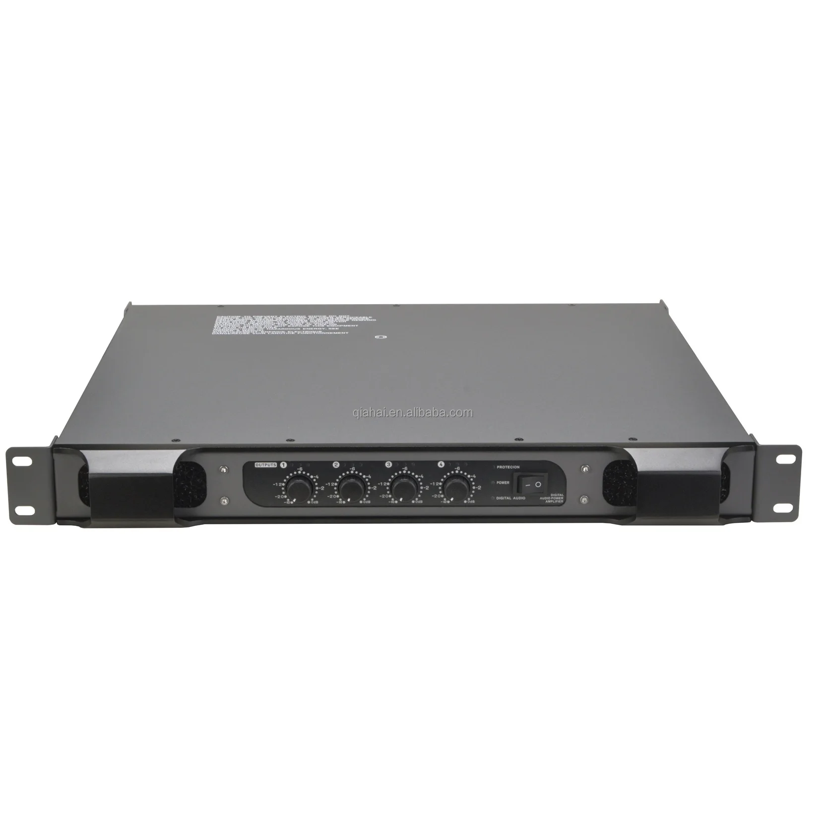 Four Channel Amplifier, 4 Ch X 1000W Stereo 8Ohm Professional Audio Amplifier for Line Array Sound System, DA1004