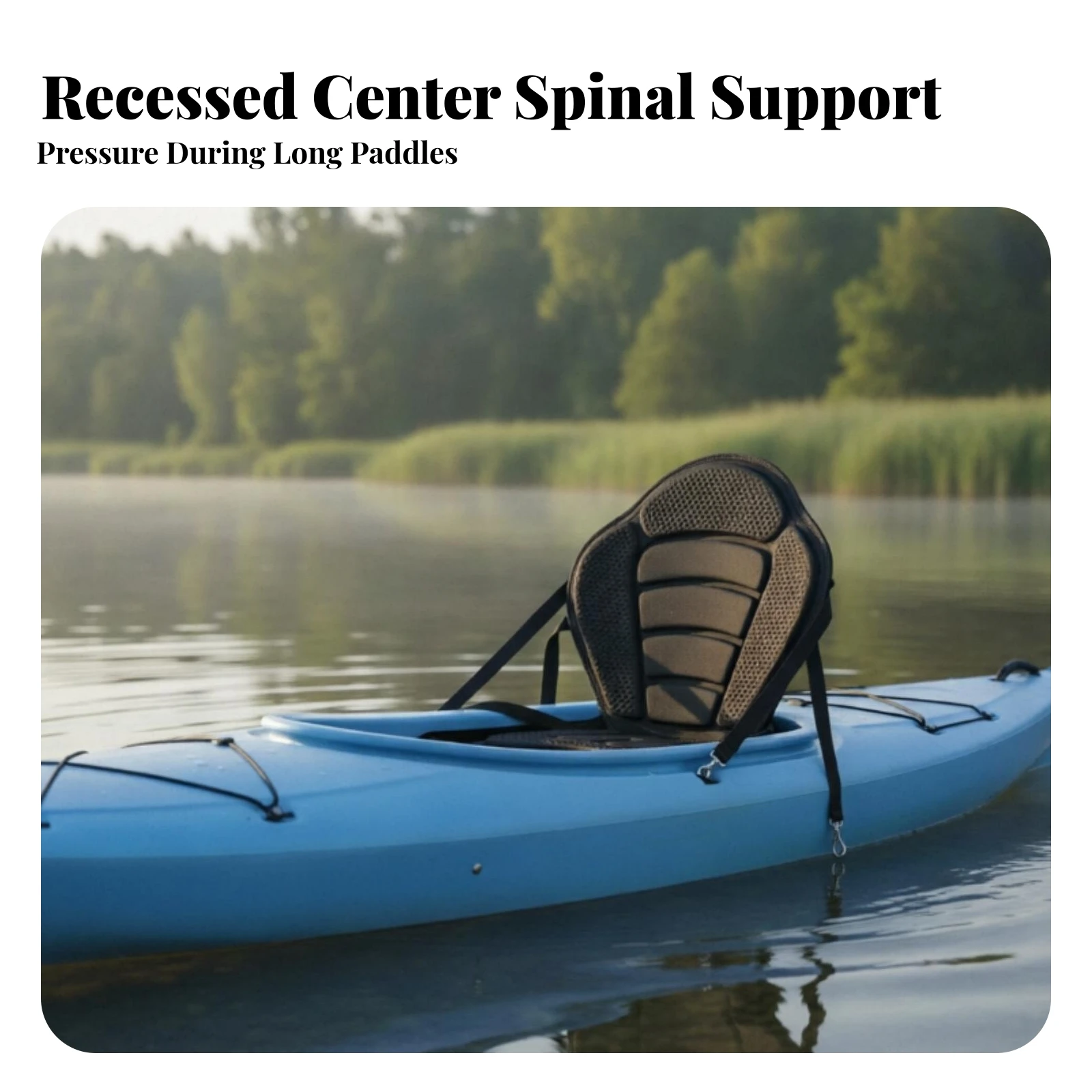 Kayak Seat with Backrest Textured Kayak Seat with Back Support Accessory Soft for Kayakers, Kayaking, Canoeing