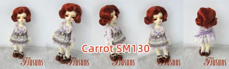 JD338 4-5' 5-6' 6-7' 7-8' 8-9' 9-10' Retro Monroe Wave Synthetic Mohair Doll Wigs 1/8 1/6 1/4 1/3 MSD SD DOD Blythes BJD Hair