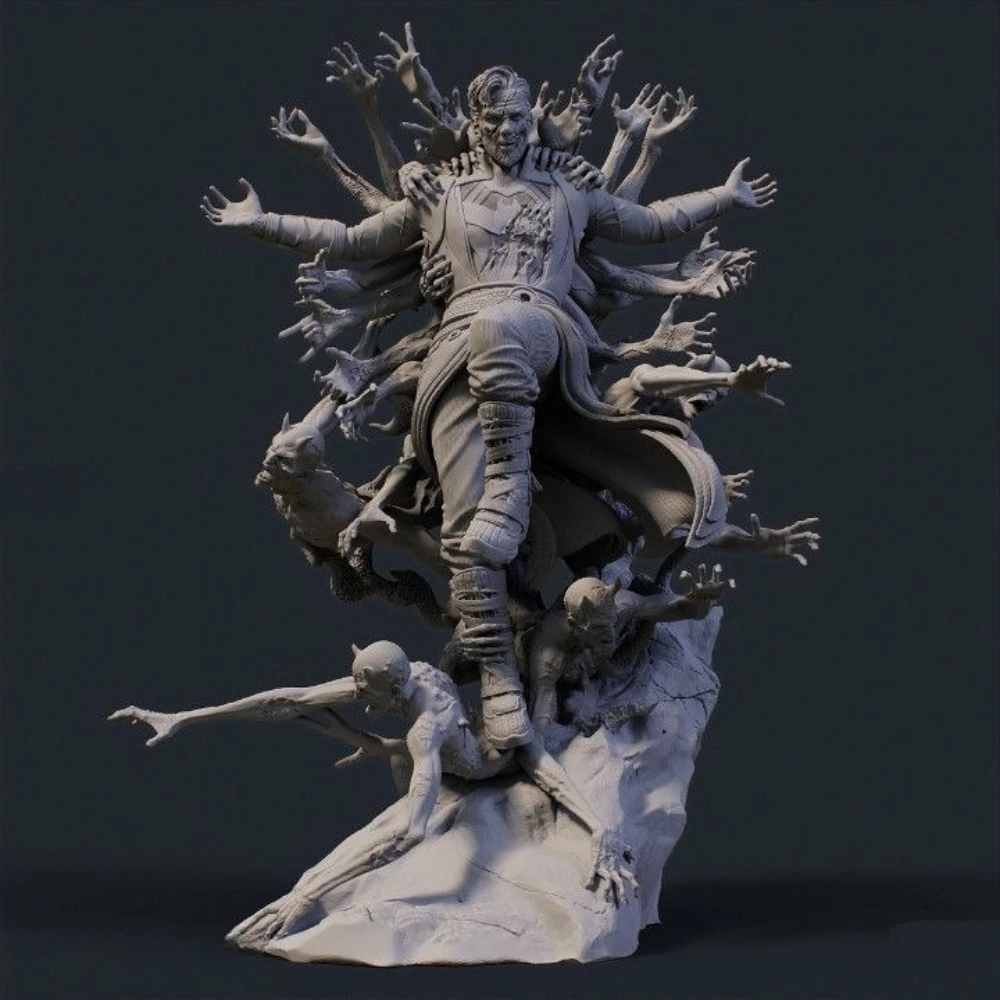 12cm/15cm/18cm/21cm/24cm Death Zombie High-precision Model Parts for Resin White Mold Printing 3D DIY Coloring Figurines
