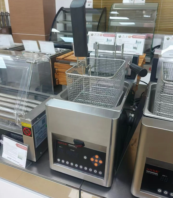 8L Countertop Lift-up Electric Fryer fry Chicken chops fritters Commercial  Automatic  Deep Fryer Machine