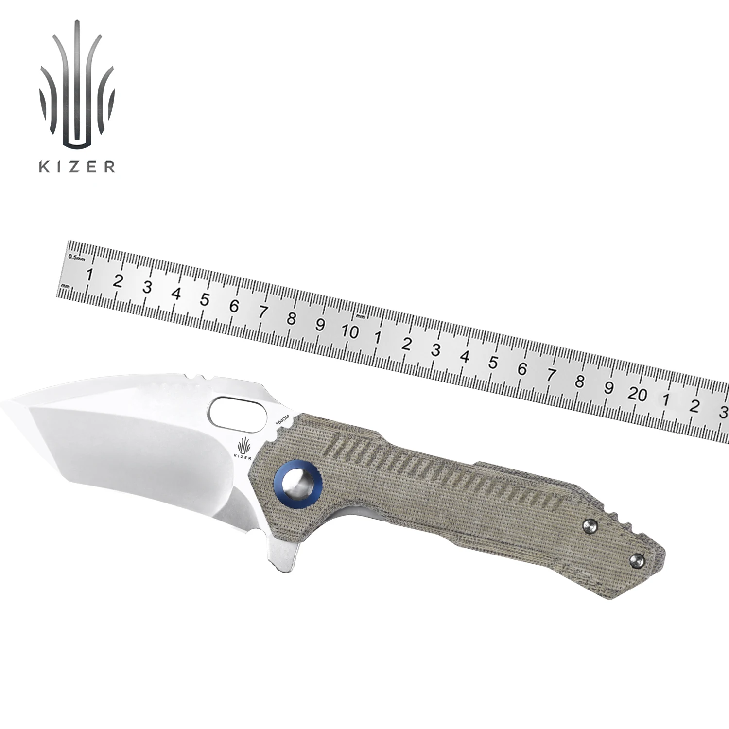 

Kizer Pocket Knife Mini Paragon V4600C1/V4600C2 Micarta Handle 154CM Steel Blade Outdoor Tactical Knife